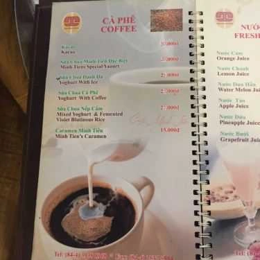 Thực đơn- Minh Tiến Coffee - Bà Triệu
