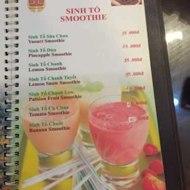 Thực đơn- Minh Tiến Coffee - Bà Triệu