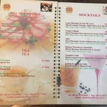 Thực đơn- Minh Tiến Coffee - Bà Triệu