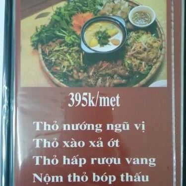 Thực đơn- Quán Nhậu Vua Thỏ Mẹt - Thịt Thỏ, Gà Đồi, Cá Sông & Ba Ba