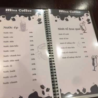 Thực đơn- Misa Coffee