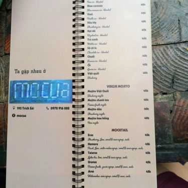 Thực đơn- Mo Cua Cafe