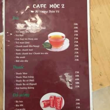 Thực đơn- Mộc 2 Cafe