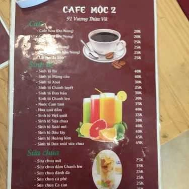 Thực đơn- Mộc 2 Cafe
