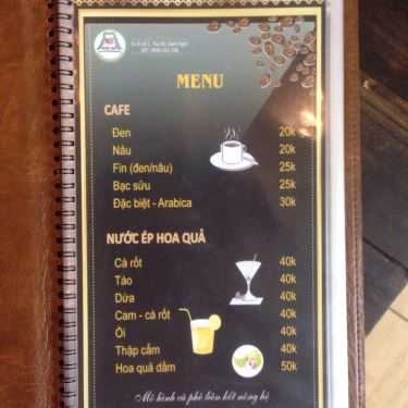 Thực đơn- Mộc Ban Mê Coffee