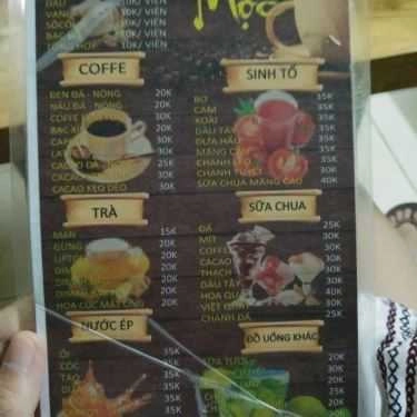 Thực đơn- Mộc Coffee - Nguyễn Hiền