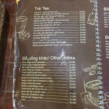 Thực đơn- Mộc Miên Coffee - Cafe Đọc Sách