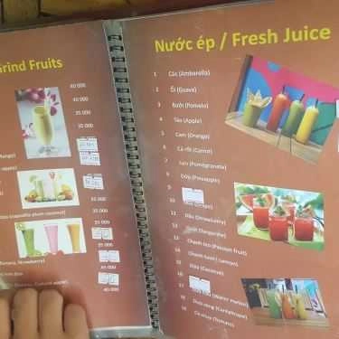 Thực đơn- Cafe Mom's Juice Bar