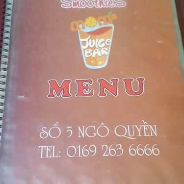Thực đơn- Cafe Mom's Juice Bar