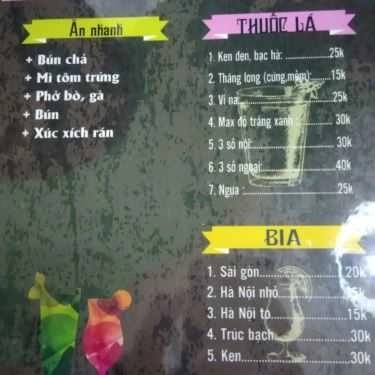Thực đơn- Mon Chéri Cafe