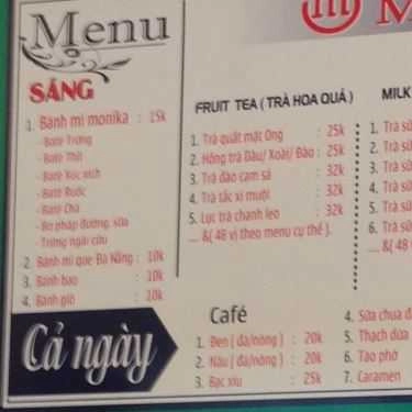 Tổng hợp- Nhà Hàng Monika - Drinks & Fastfood