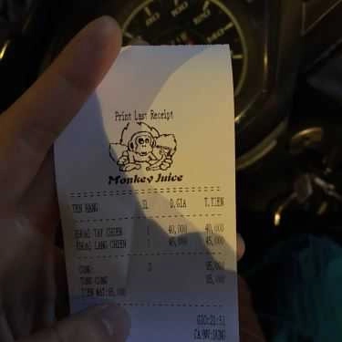 Thực đơn- Cafe Monkey Juice - Lý Thường Kiệt