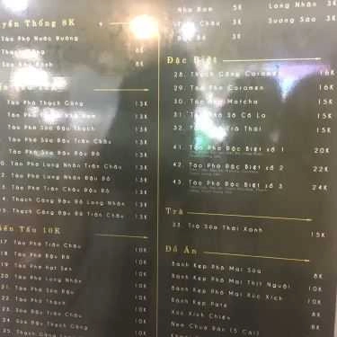 Thực đơn- Cafe Mr Good Tea - Phố Vọng