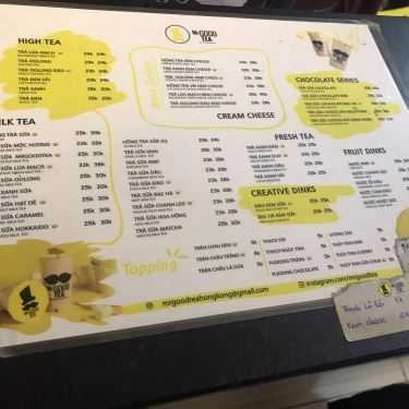 Thực đơn- Cafe Mr Good Tea - Khương Đình