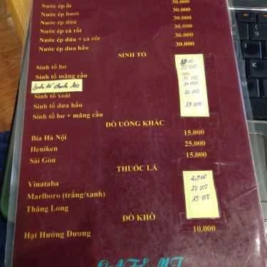 Thực đơn- MT Cafe - KĐT Kim Văn Kim Lũ