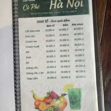 Thực đơn- Mưa Hà Nội Cafe