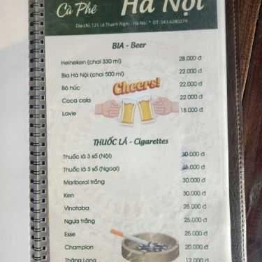 Thực đơn- Mưa Hà Nội Cafe