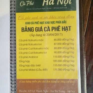 Thực đơn- Mưa Hà Nội Cafe
