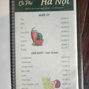 Thực đơn- Mưa Hà Nội Cafe