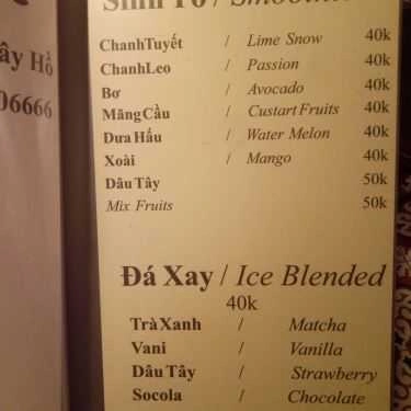 Thực đơn- My Coffee - Nguyễn Đình Thi