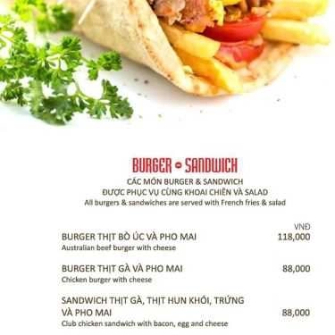 Thực đơn- My Way Cafe & Beer - 24T2 Hoàng Đạo Thúy