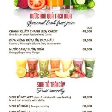 Thực đơn- My Way Cafe & Beer - 24T2 Hoàng Đạo Thúy