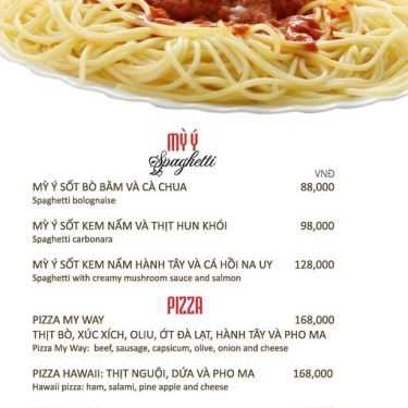 Thực đơn- My Way Cafe & Beer - 24T2 Hoàng Đạo Thúy