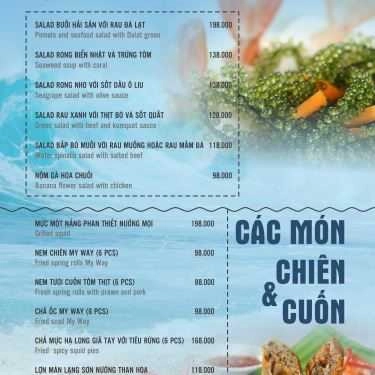 Thực đơn- Nhà Hàng My Way Seafood - 17T3 Hoàng Đạo Thúy