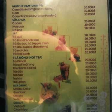 Thực đơn- Na Na Coffee & Drink