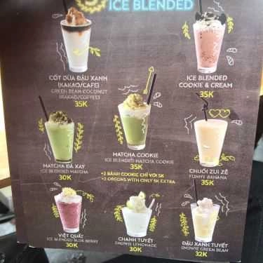 Thực đơn- Cafe Nắng Chang Chang