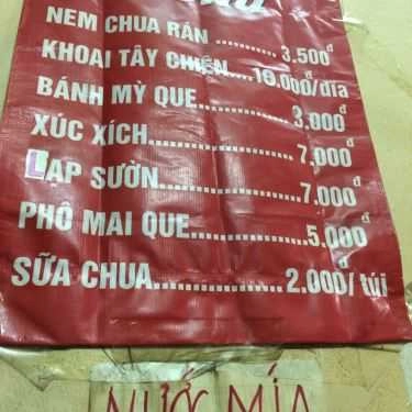 Thực đơn- Ăn vặt Nem Chua & Phô Mai Que - Chợ Khâm Thiên