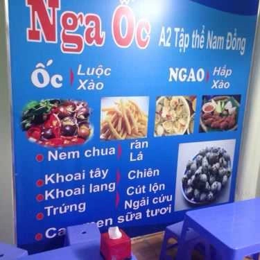 Thực đơn- Ăn vặt Nga Ốc - Chợ Nam Đồng