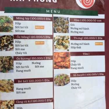 Thực đơn- Ăn vặt Nga - Ốc Hải Phòng