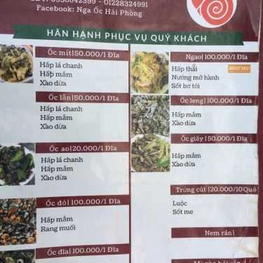 Thực đơn- Ăn vặt Nga - Ốc Hải Phòng