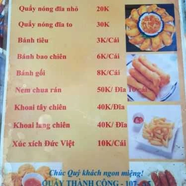 Thực đơn- Ăn vặt Nga - Quẩy Nóng Thành Công
