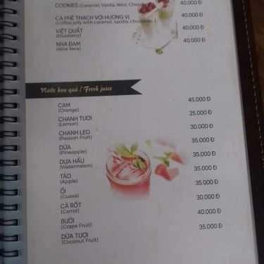 Thực đơn- Ngân Cafe - Quán Thánh