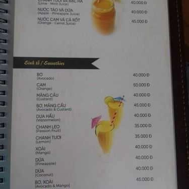Thực đơn- Ngân Cafe - Quán Thánh