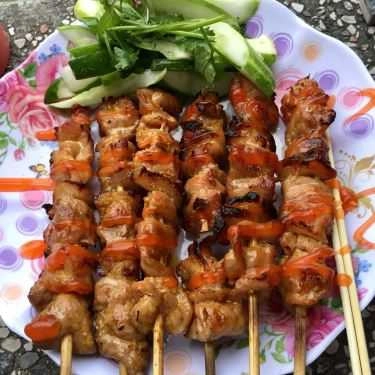 Món ăn- Ăn vặt Ngất - Thịt Xiên Nướng & Bánh Mì Bơ