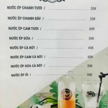 Thực đơn- Ngầu Coffee - Giảng Võ