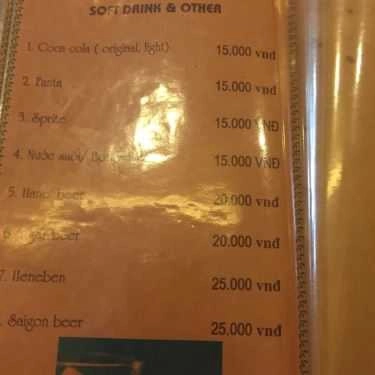 Thực đơn- Nghĩa Cafe - Hòe Nhai