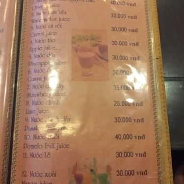 Thực đơn- Nghĩa Cafe - Hòe Nhai