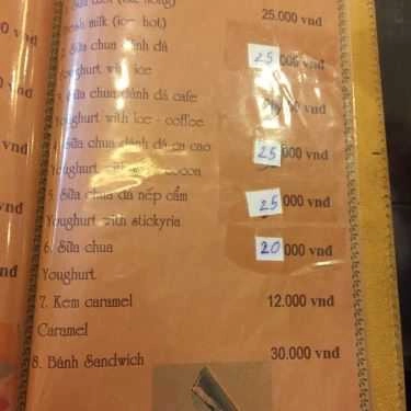 Thực đơn- Nghĩa Cafe - Hòe Nhai