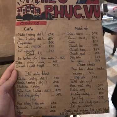 Thực đơn- Nhà Ấm Cafe - Hào Nam