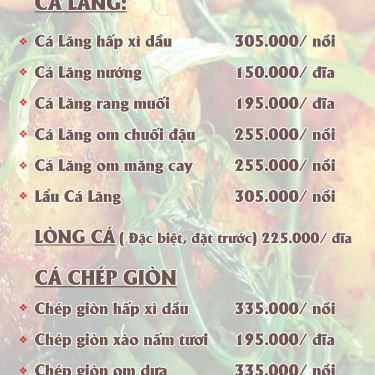 Thực đơn- Nhà Hàng Gà Mạnh Hoạch - Hoàng Như Tiếp