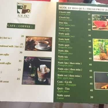 Thực đơn- Nhạc Rừng Cafe