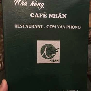 Thực đơn- Nhân Cafe - 39D Hàng Hành