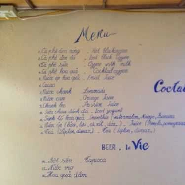Thực đơn- Nhân Cafe - Nguyễn Khắc Hiếu