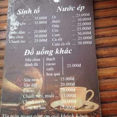 Thực đơn- Nhất Long Cafe