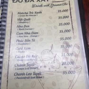 Thực đơn- Nhất Long Cafe - Tô Hiệu