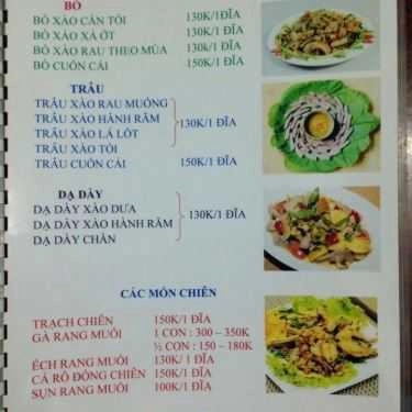 Thực đơn- Quán Nhậu Lẩu Đêm Hải Quân